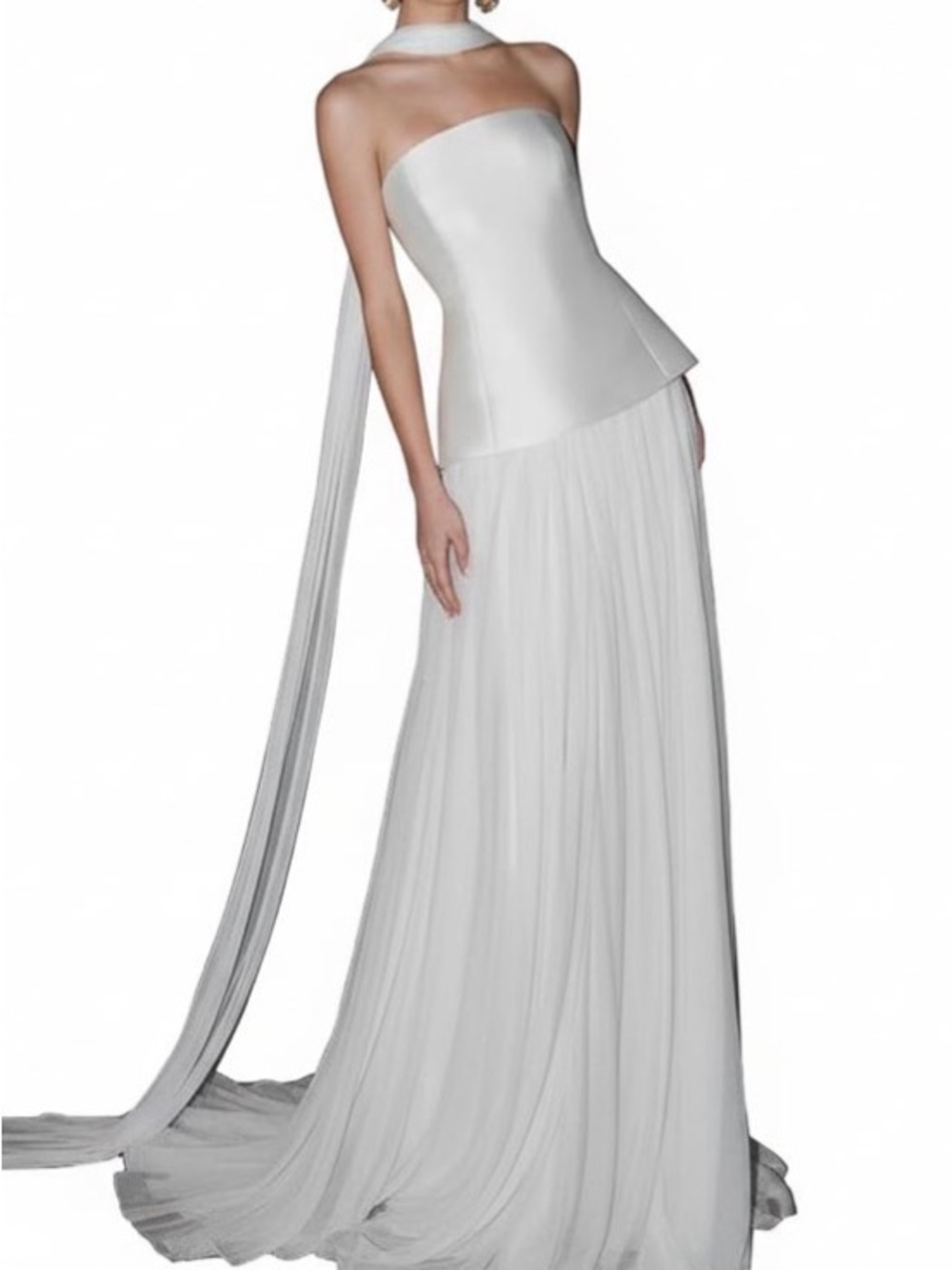 Beautiful white wedding dress
